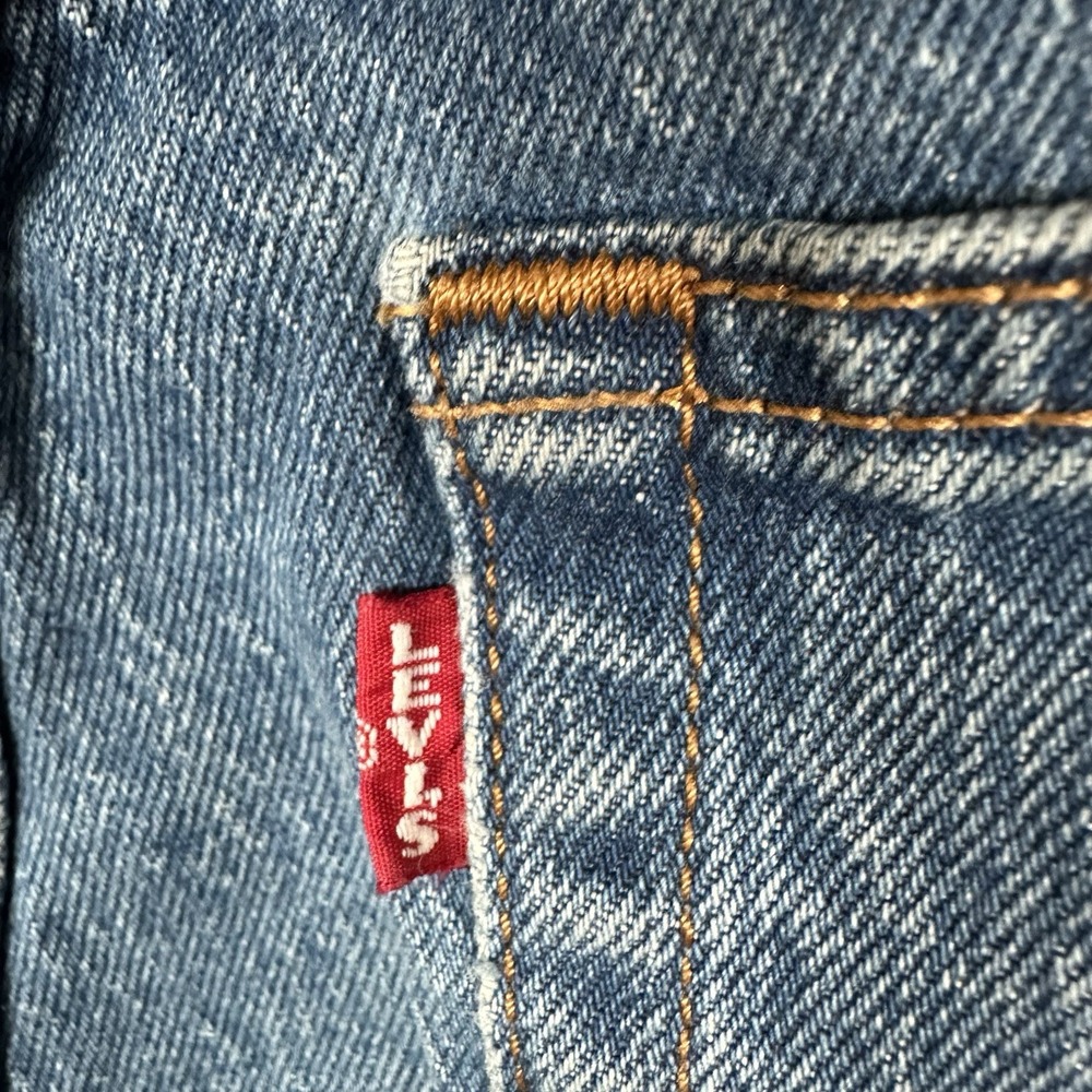 Levi's PREMIUM Wedgie Straight Jeans High Rise BIG E Cotton Distressed‎ 30x28 - Picture 16 of 16